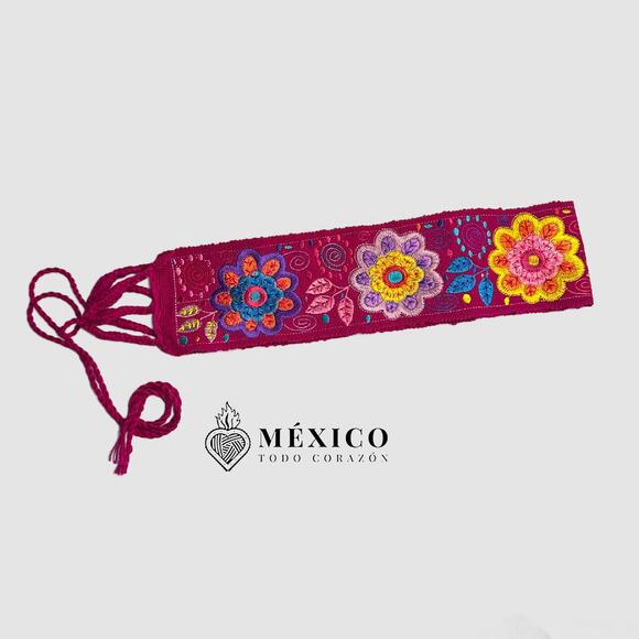 Mexican Folkloric belt day of the dead 5 de Mayo colorfull mexico todo corazon - Picture 4 of 4